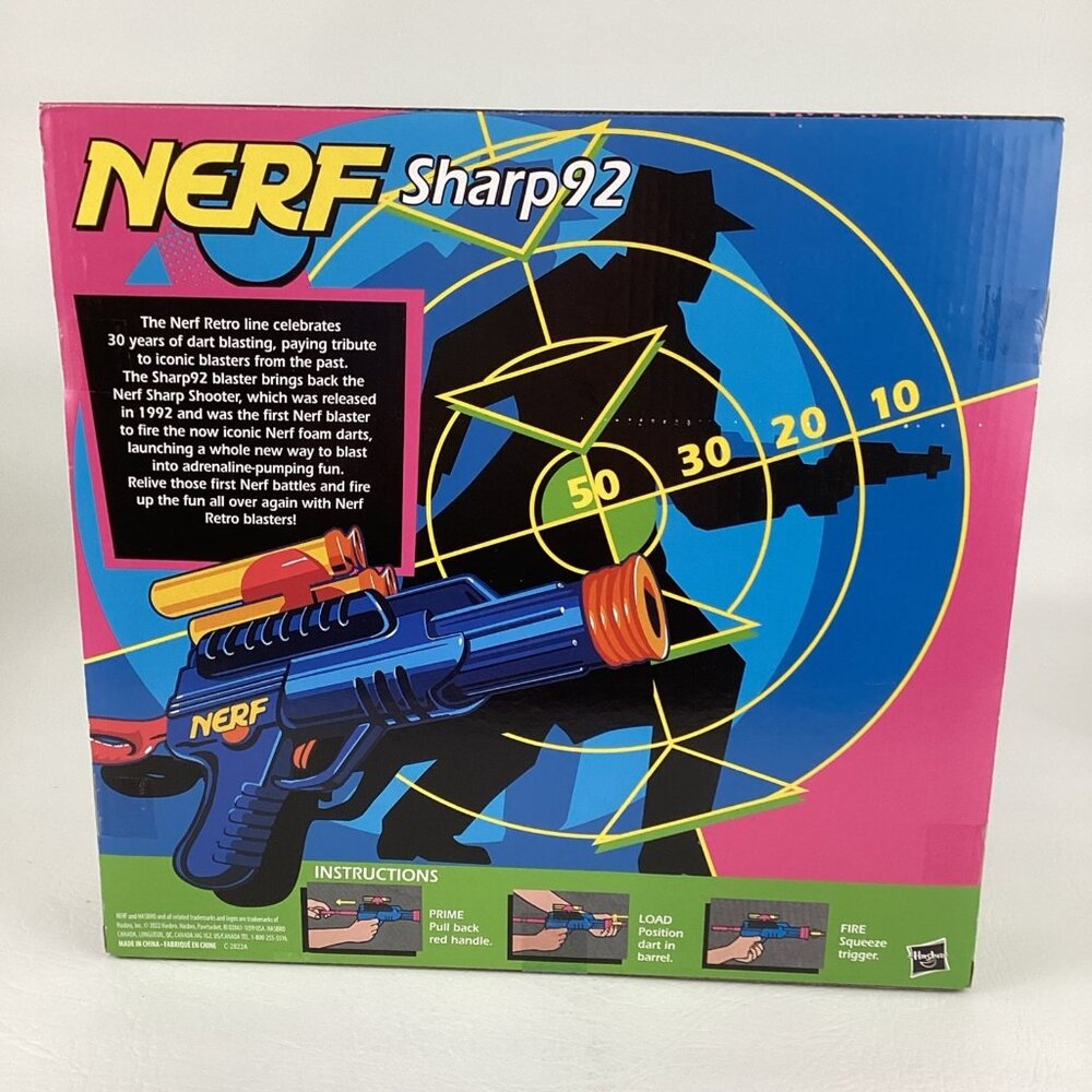 Nerf Sharp92 Soft Dart Blaster Gun High Power Suction Tip Darts Retro Toy New - Picture 7 of 8